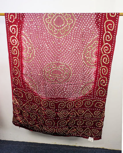 Luxury Shamooz Silk with Handmade Mukesh Work Dupatta