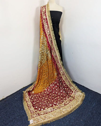 Fancy Silk with Chunnri Gotta & Mukesh Work Dupatta (Ready To Wear)