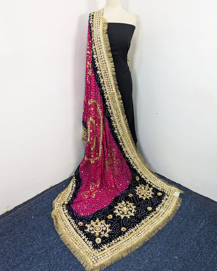 Premium Silk with Handmade Chunnri Gotta & Mukesh Work Dupatta