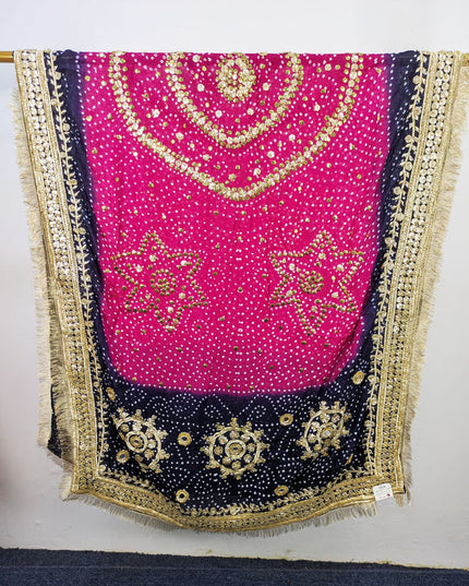 Premium Silk with Handmade Chunnri Gotta & Mukesh Work Dupatta