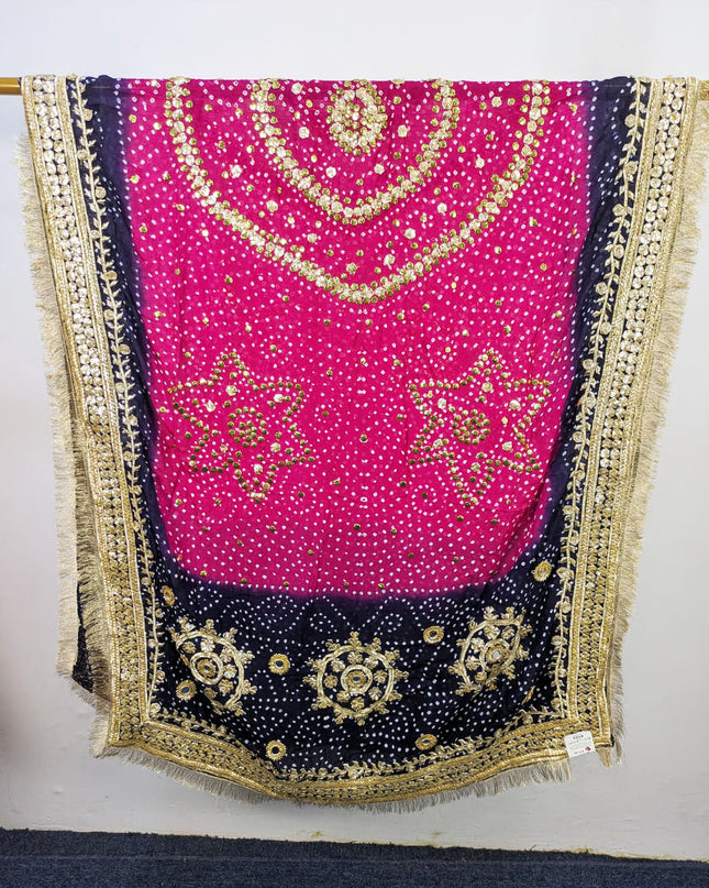 Premium Silk with Handmade Chunnri Gotta & Mukesh Work Dupatta