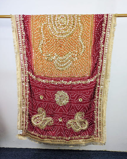 Luxury Silk with Chunnri Gotta & Mukesh Work Dupatta (Ready To Wear)