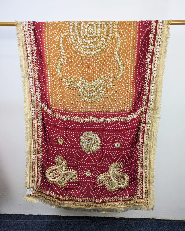Luxury Silk with Chunnri Gotta & Mukesh Work Dupatta (Ready To Wear)