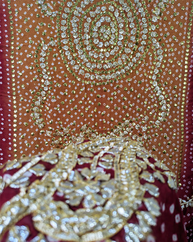 Luxury Silk with Chunnri Gotta & Mukesh Work Dupatta (Ready To Wear)