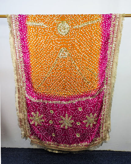 Exquisite Silk with Handmade Chunnri Gotta & Mukesh Work Dupatta