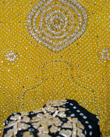 Handmade Chunnri Gotta & Mukesh Work Silk Dupatta (Ready To Wear)