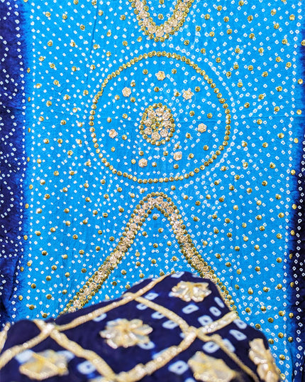 Premium Silk with Handmade Chunnri Gotta & Mukesh Work Dupatta