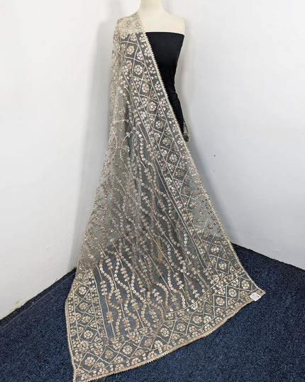 Handmade Full Jaal Gotta Work Organza Dupatta (Dyeable in All Colors)