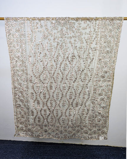 Handmade Full Jaal Gotta Work Organza Dupatta (Dyeable in All Colors)