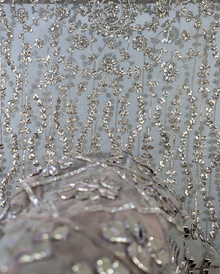 Handmade Full Jaal Gotta Work Organza Dupatta (Dyeable in All Colors)