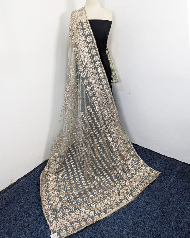 Fancy Organza with Full Jaal Gotta Work Dupatta (Dyeable in All Colors)