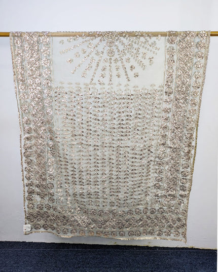 Fancy Organza with Full Jaal Gotta Work Dupatta (Dyeable in All Colors)