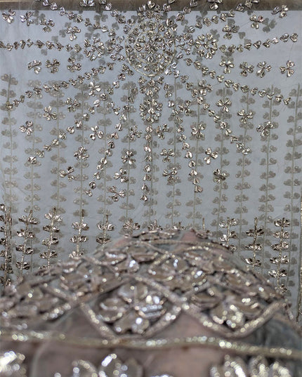 Fancy Organza with Full Jaal Gotta Work Dupatta (Dyeable in All Colors)