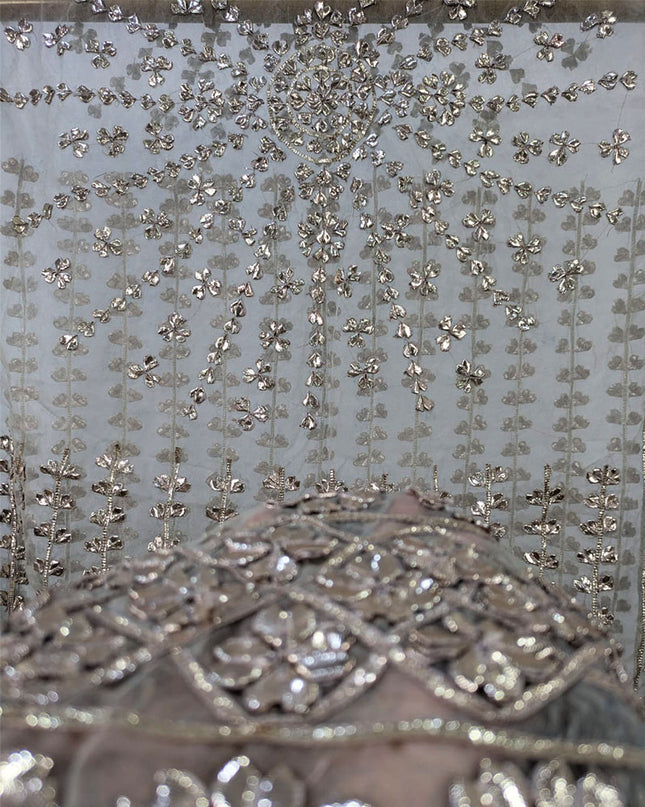 Fancy Organza with Full Jaal Gotta Work Dupatta (Dyeable in All Colors)