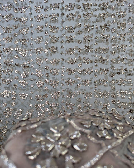 Dyeable Organza with Handmade Full Jaal Gotta Work Dupatta