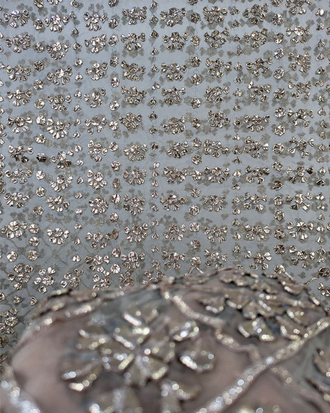 Dyeable Organza with Handmade Full Jaal Gotta Work Dupatta