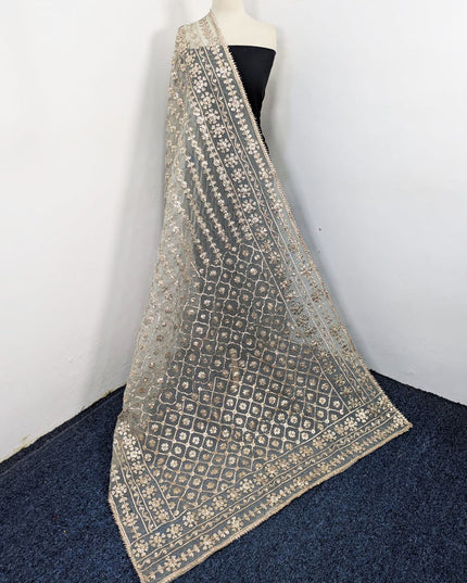 Fancy Organza with Full Jaal Gotta Work Dupatta (Dyeable in All Colors)