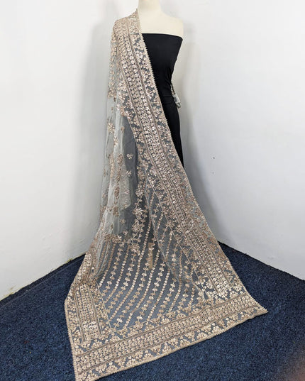 Premium Dyeable Organza with Handmade Full Jaal Gotta Work Dupatta