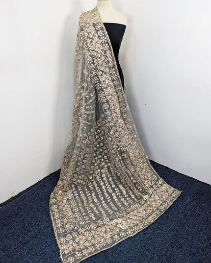 Fancy Organza with Full Jaal Gotta Work Dupatta (Dyeable in All Colors)