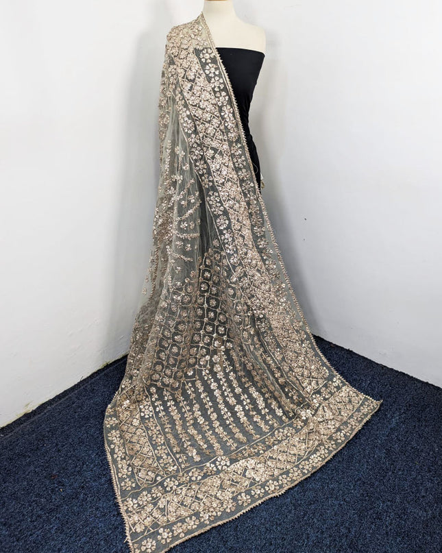 Fancy Organza with Full Jaal Gotta Work Dupatta (Dyeable in All Colors)