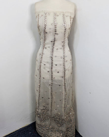 Organza with Handmade Gotta Work Frock 2Pc Unstitched (Dyeable)