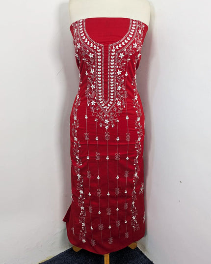 Handmade Aplic Work Lawn Shirt with Chiffon Dupatta 3Pc Unstitched