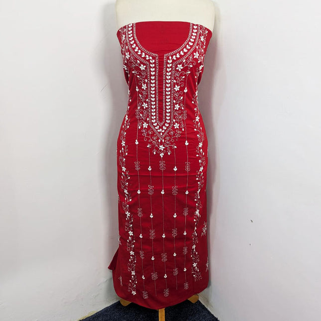 Handmade Aplic Work Lawn Shirt with Chiffon Dupatta 3Pc Unstitched