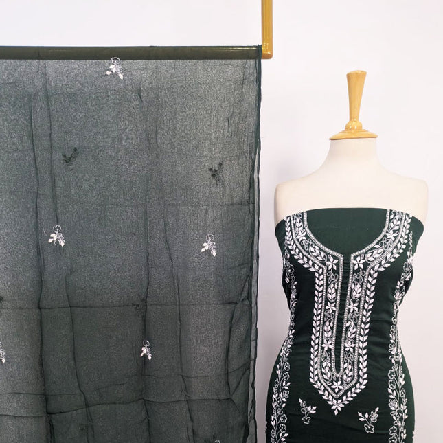 Lawn with Handmade Aplic Work Shirt & Chiffon Dupatta 3Pc Unstitched