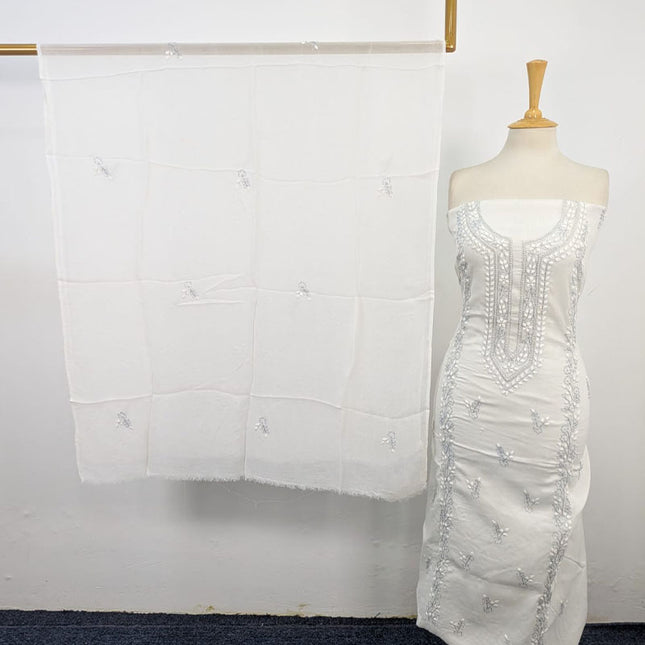 Lawn with Handmade Aplic Work Shirt & Chiffon Dupatta 3Pc Unstitched