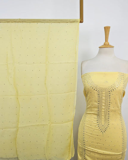 Fancy Lawn with Handmade Mukesh Work Shirt & Chiffon Dupatta 3Pc Unstitched
