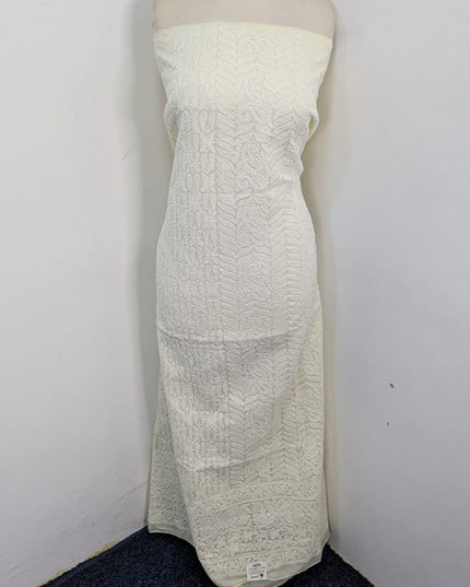 Handmade Full Jaal Chikankari Work Pure Indian Lawn Shirt Unstitched