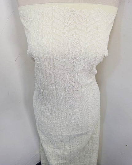 Handmade Full Jaal Chikankari Work Pure Indian Lawn Shirt Unstitched
