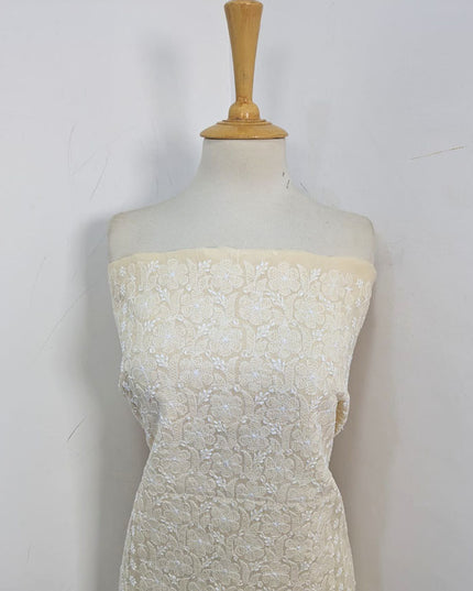 Handmade Full Jaal Chikankari Work Pure Indian Lawn Shirt Unstitched