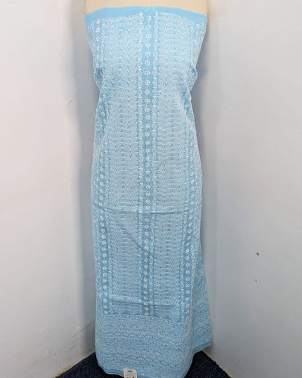 Handmade Full Jaal Chikankari Work Pure Indian Lawn Shirt Unstitched