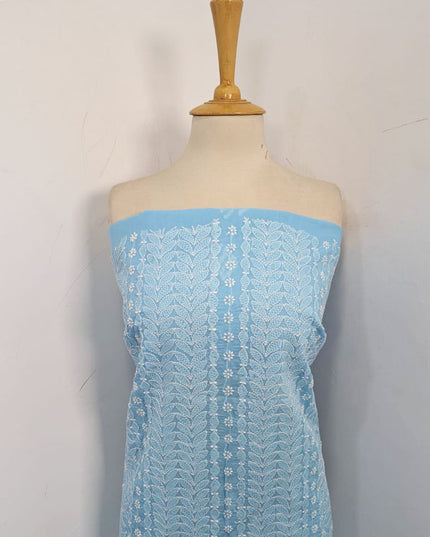 Handmade Full Jaal Chikankari Work Pure Indian Lawn Shirt Unstitched