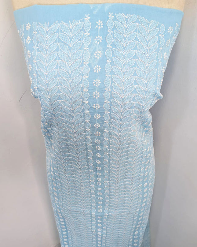 Handmade Full Jaal Chikankari Work Pure Indian Lawn Shirt Unstitched