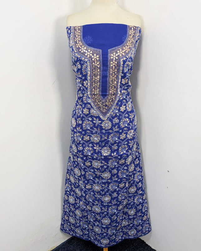 Fancy Pure Indian Lawn with Handmade Pressing Gotta Work Shirt Unstitched