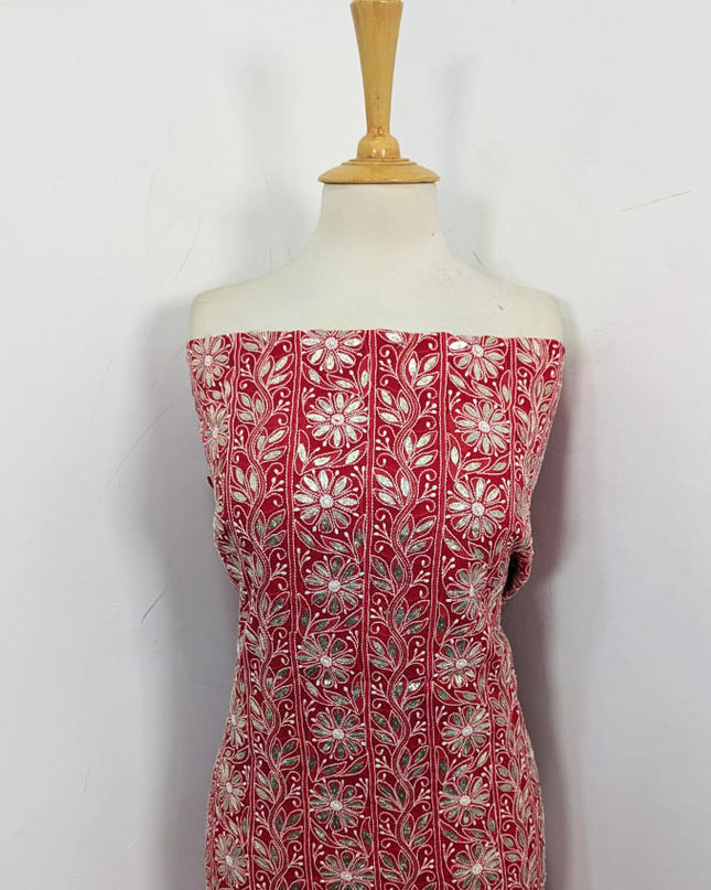 Fancy Pure Indian Lawn with Handmade Pressing Gotta Work Shirt Unstitched