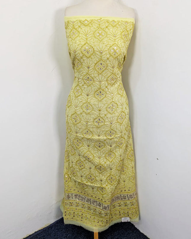 Pure Indian Lawn with Handmade Pressing Gotta Work Shirt Unstitched