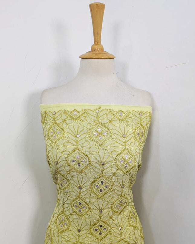 Pure Indian Lawn with Handmade Pressing Gotta Work Shirt Unstitched