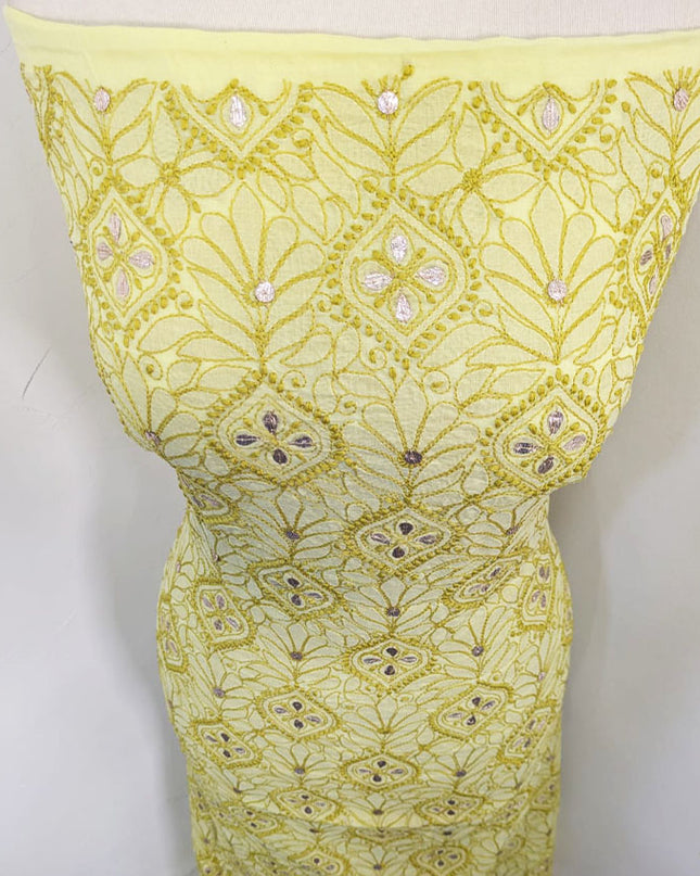 Pure Indian Lawn with Handmade Pressing Gotta Work Shirt Unstitched