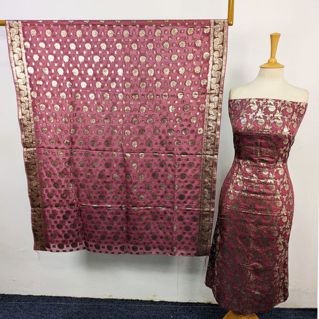 Fancy Bamber Chiffon with Meena Tilla Banarsi Work 2Pc Unstitched