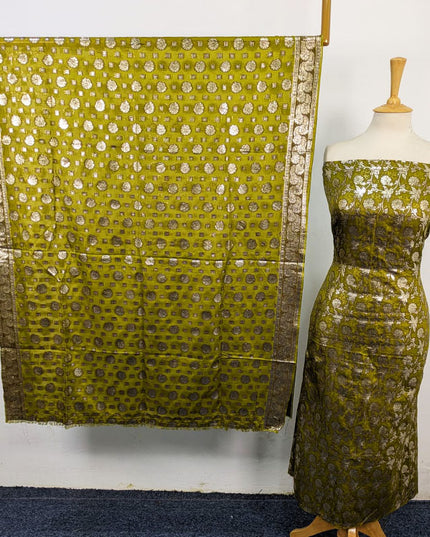 Fancy Bamber Chiffon with Meena Tilla Banarsi Work 2Pc Unstitched