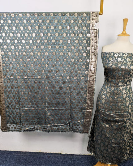 Fancy Bamber Chiffon with Meena Tilla Banarsi Work 2Pc Unstitched