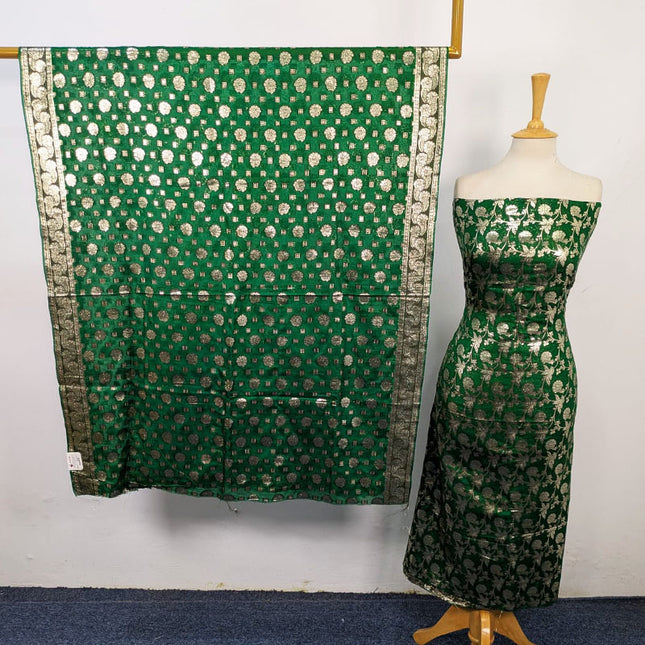 Fancy Bamber Chiffon with Meena Tilla Banarsi Work 2Pc Unstitched