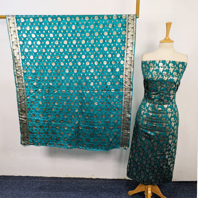 Fancy Bamber Chiffon with Meena Tilla Banarsi Work 2Pc Unstitched