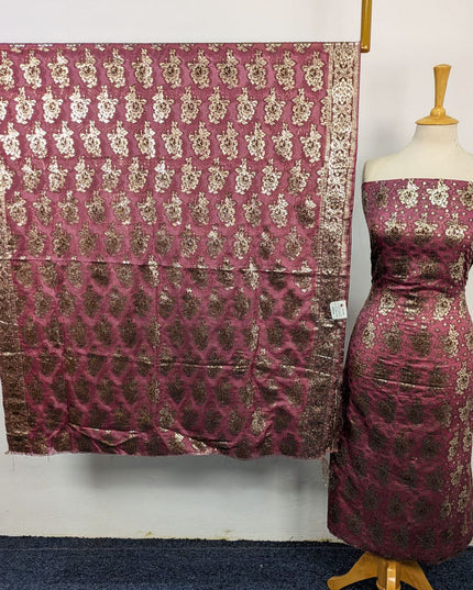 Bamber Chiffon with Handmade Meena Tilla Banarsi Work 2Pc Unstitched