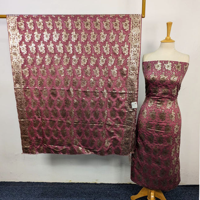 Bamber Chiffon with Handmade Meena Tilla Banarsi Work 2Pc Unstitched