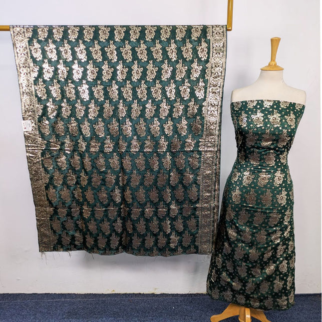 Bamber Chiffon with Handmade Meena Tilla Banarsi Work 2Pc Unstitched