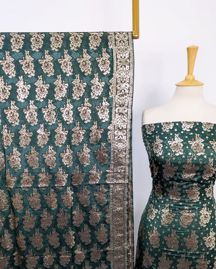 Bamber Chiffon with Handmade Meena Tilla Banarsi Work 2Pc Unstitched